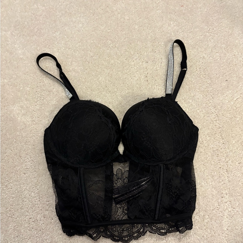 Victoria's Secret Black Lace Bustier